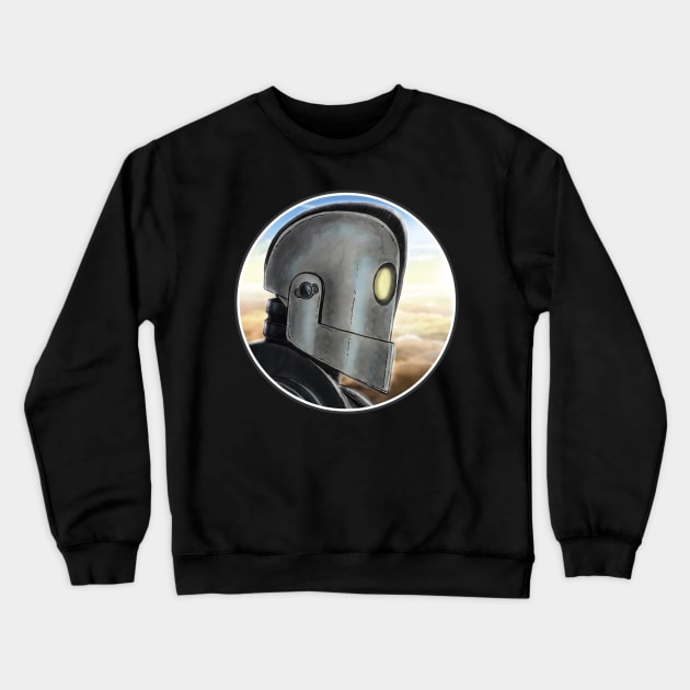 Iron Giant Profile Crewneck Sweatshirt by A Grimes Studio